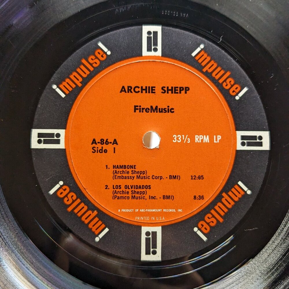 ARCHIE SHEPP - FIRE MUSIC (1965 OG MONO) & MARION BROW VG+ - Picture 2 of 16